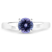 Load image into Gallery viewer, 0.95 Carat Genuine Tanzanite .925 Sterling Silver Ring