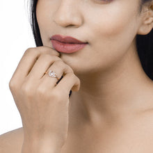 Load image into Gallery viewer, 0.78 Carat Genuine Morganite and White Diamond 14K Rose Gold Ring