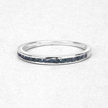 Load image into Gallery viewer, 0.20 Carat Genuine Blue Diamond .925 Sterling Silver Ring