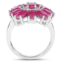 Load image into Gallery viewer, 5.83 Carat Genuine Ruby and White Zircon .925 Sterling Silver Ring