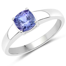 Load image into Gallery viewer, 1.05 Carat Genuine Tanzanite .925 Sterling Silver ring