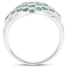 Load image into Gallery viewer, 0.90 Carat Genuine Emerald .925 Sterling Silver Ring
