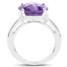 Load image into Gallery viewer, 5.60 Carat Genuine Amethyst .925 Sterling Silver Ring