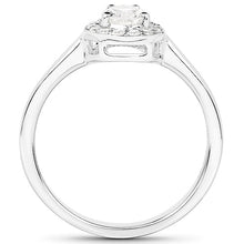 Load image into Gallery viewer, 14K White Gold 0.64 Carat Genuine White Diamond Ring