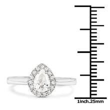 Load image into Gallery viewer, 14K White Gold 0.64 Carat Genuine White Diamond Ring