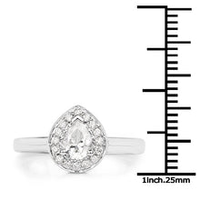 Load image into Gallery viewer, 14K White Gold 0.63 Carat Genuine White Diamond Ring