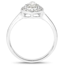 Load image into Gallery viewer, 14K White Gold 0.70 Carat Genuine White Diamond Ring