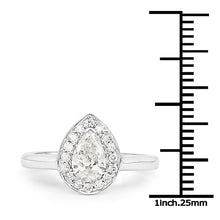 Load image into Gallery viewer, 14K White Gold 0.70 Carat Genuine White Diamond Ring