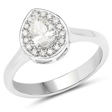 Load image into Gallery viewer, 14K White Gold 0.64 Carat Genuine White Diamond Ring