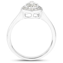 Load image into Gallery viewer, 14K White Gold 0.64 Carat Genuine White Diamond Ring