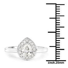 Load image into Gallery viewer, 14K White Gold 0.64 Carat Genuine White Diamond Ring