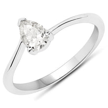 Load image into Gallery viewer, 14K White Gold 0.50 Carat Genuine White Diamond Ring