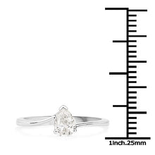 Load image into Gallery viewer, 14K White Gold 0.50 Carat Genuine White Diamond Ring