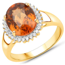 Load image into Gallery viewer, 3.90 Carat Genuine Zircon Zanzibar and White Zircon .925 Sterling Silver Ring