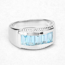 Load image into Gallery viewer, 1.75 Carat Genuine Blue Topaz .925 Sterling Silver Ring
