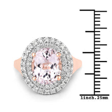 Load image into Gallery viewer, 5.48 Carat Genuine Kunzite and White Topaz .925 Sterling Silver Ring