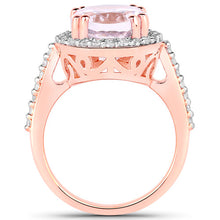 Load image into Gallery viewer, 6.94 Carat Genuine Kunzite and White Topaz .925 Sterling Silver Ring