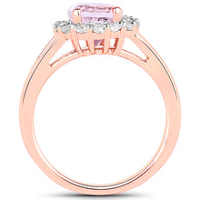 Load image into Gallery viewer, 2.25 Carat Genuine Kunzite and White Topaz .925 Sterling Silver Ring