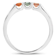 Load image into Gallery viewer, 0.68 Carat Genuine Multi Sapphire .925 Sterling Silver Ring