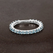 Load image into Gallery viewer, 0.94 Carat Genuine Swiss Blue Topaz .925 Sterling Silver Ring