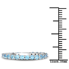 Load image into Gallery viewer, 0.94 Carat Genuine Swiss Blue Topaz .925 Sterling Silver Ring