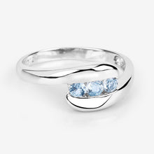 Load image into Gallery viewer, 0.74 Carat Genuine Blue Topaz .925 Sterling Silver Ring