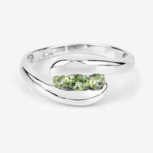 Load image into Gallery viewer, 0.56 Carat Genuine Peridot .925 Sterling Silver Ring