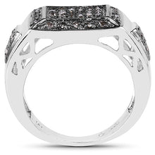 Load image into Gallery viewer, 0.52 Carat Genuine Champagne Diamond .925 Sterling Silver Ring