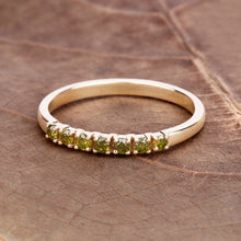 Load image into Gallery viewer, 0.22 Carat Genuine Dark Yellow Diamond 14K Yellow Gold Ring (I1-I2)