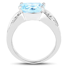 Load image into Gallery viewer, 4.77 Carat Genuine Blue Topaz and Tanzanite .925 Sterling Silver Ring
