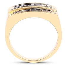 Load image into Gallery viewer, 14K Yellow Gold Plated 1.05 Carat Genuine Blue Sapphire .925 Sterling Silver Ring
