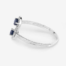 Load image into Gallery viewer, 0.34 Carat Genuine Blue Sapphire and White Diamond 14K White Gold Ring