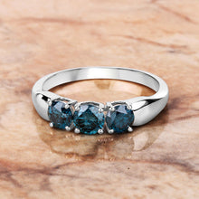 Load image into Gallery viewer, 1.03 Carat Genuine Blue Diamond 14K White Gold Ring