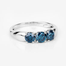 Load image into Gallery viewer, 1.03 Carat Genuine Blue Diamond 14K White Gold Ring