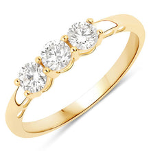 Load image into Gallery viewer, 0.51 Carat Genuine Lab Grown Diamond 14K Yellow Gold Ring