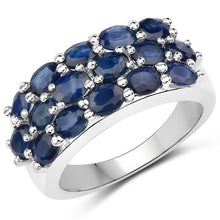 Load image into Gallery viewer, 10.40 Carat Genuine Blue Sapphire .925 Sterling Silver 3 Piece Jewelry Set (Ring, Earrings, and Pendant w/ Chain)