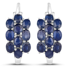 Load image into Gallery viewer, 10.40 Carat Genuine Blue Sapphire .925 Sterling Silver 3 Piece Jewelry Set (Ring, Earrings, and Pendant w/ Chain)