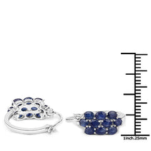 Load image into Gallery viewer, 10.40 Carat Genuine Blue Sapphire .925 Sterling Silver 3 Piece Jewelry Set (Ring, Earrings, and Pendant w/ Chain)