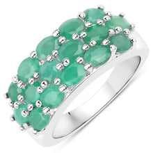Load image into Gallery viewer, 2.24 Carat Genuine Emerald .925 Sterling Silver Ring