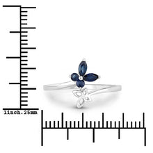 Load image into Gallery viewer, 0.26 Carat Genuine Blue Sapphire .925 Sterling Silver Ring