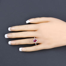 Load image into Gallery viewer, 1.73 Carat Genuine Ruby and White Diamond 14K Yellow Gold Ring