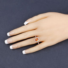 Load image into Gallery viewer, 1.66 Carat Genuine Spessartite Garnet and White Diamond 14K Yellow Gold Ring