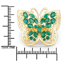 Load image into Gallery viewer, 2.09 Carat Genuine Emerald .925 Sterling Silver Ring