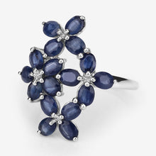 Load image into Gallery viewer, 3.40 Carat Genuine Blue Sapphire .925 Sterling Silver Ring