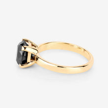 Load image into Gallery viewer, 3.00 Carat Genuine Black Diamond 14K Yellow Gold Ring