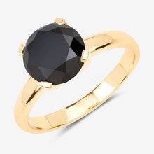 Load image into Gallery viewer, 3.00 Carat Genuine Black Diamond 14K Yellow Gold Ring