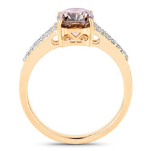 Load image into Gallery viewer, IGI Certified 2.02 Carat Genuine Brown Diamond Center and 0.22cttw White Diamond 18K Yellow Gold Ring (2.24cttw)