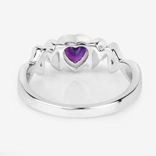 Load image into Gallery viewer, 0.43 Carat Genuine Amethyst .925 Sterling Silver Ring