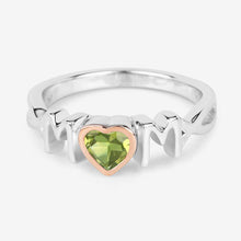 Load image into Gallery viewer, 0.44 Carat Genuine Peridot .925 Sterling Silver Ring