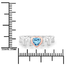 Load image into Gallery viewer, 0.52 Carat Genuine Swiss Blue Topaz .925 Sterling Silver Ring